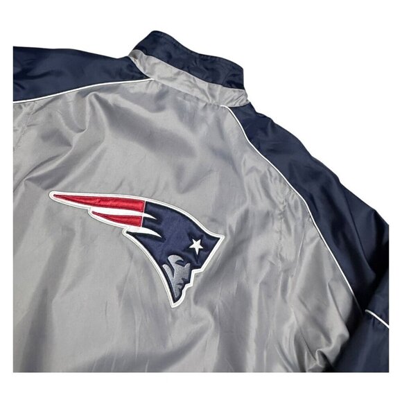 NEW ENGLAND PATRIOTS REVERSIBLE Fleece Waterproof NFL Football Jacket Mens Large - Picture 7 of 7